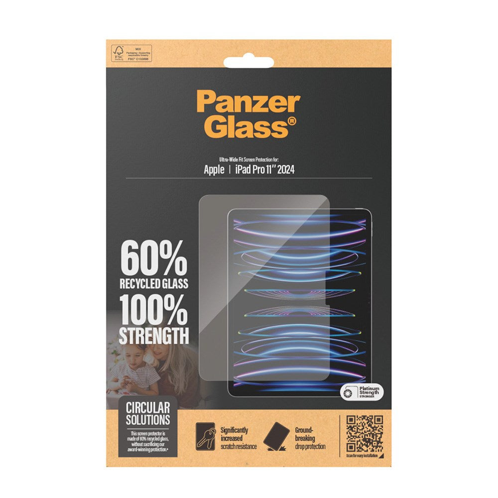 iPad Pro 11" (2025 / 2024) PanzerGlass Ultra-Wide Fit Skærmbeskyttelse - Platinum Strength - Gennemsigtig