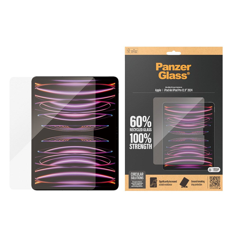 iPad Air 13" (2026 / 2025 / 2024) / Pro 13" (2025 / 2024) PanzerGlass Ultra-Wide Fit Skærmbeskyttelse - Platinum Strength - Gennemsigtig
