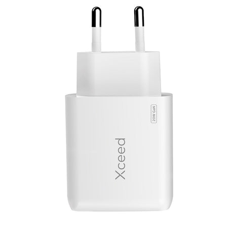 Xceed 20W GaN Vægoplader m. 1 x USB-C 1 x USB-A - Hvid