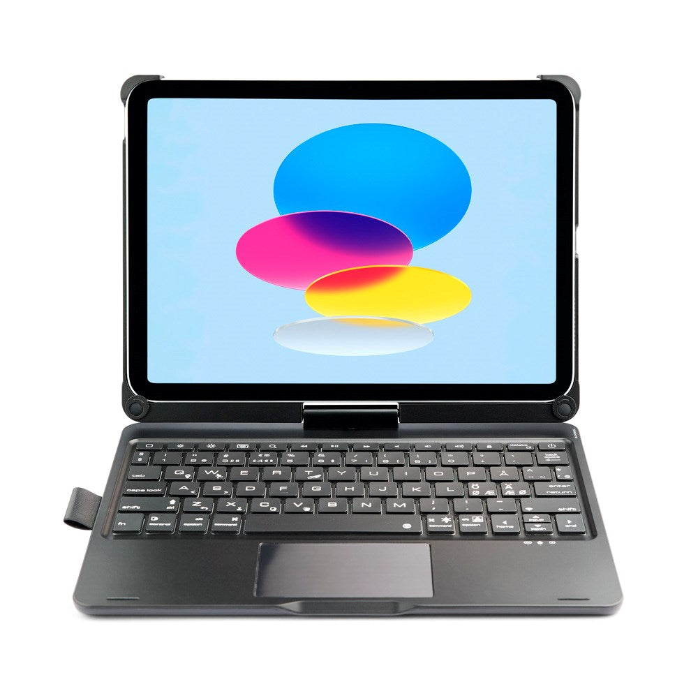 iPad 10.9" (2024/2022) / iPad Air (2022) Xceed CoverKey Wireless Keyboard m. Case (XCCK14SCBLK) - Nordisk Tastatur - Sort