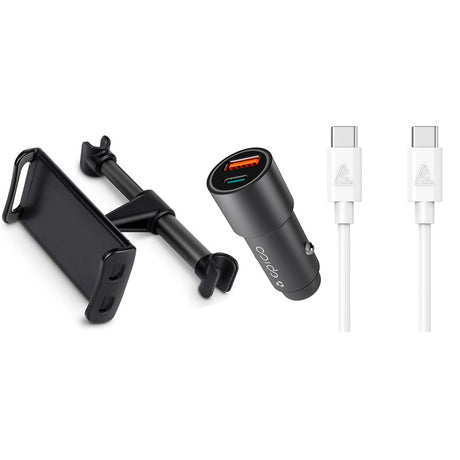 Kør-selv-ferie pakke 4 - inkl. Tabletholder / USB-C - USB-C Kabel / Biloplader