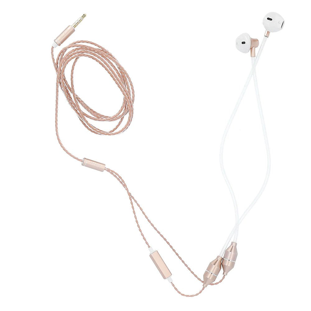 RadiCover Strålingsbeskyttet In-Ear Headset - Hvid / Rose Gold