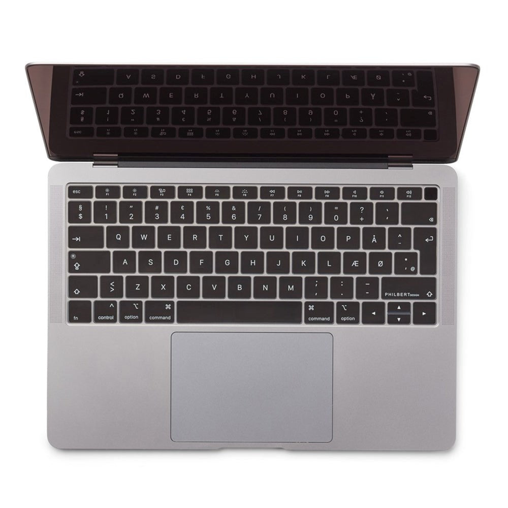 Philbert MacBook Air 13" (2018-2019) Keyboard Cover m. Dansk Tastatur - Sort