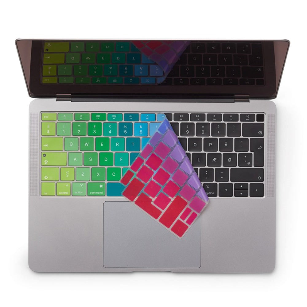 Philbert MacBook Air 13" (2018-2019) Keyboard Cover m. Dansk Tastatur - Regnbue