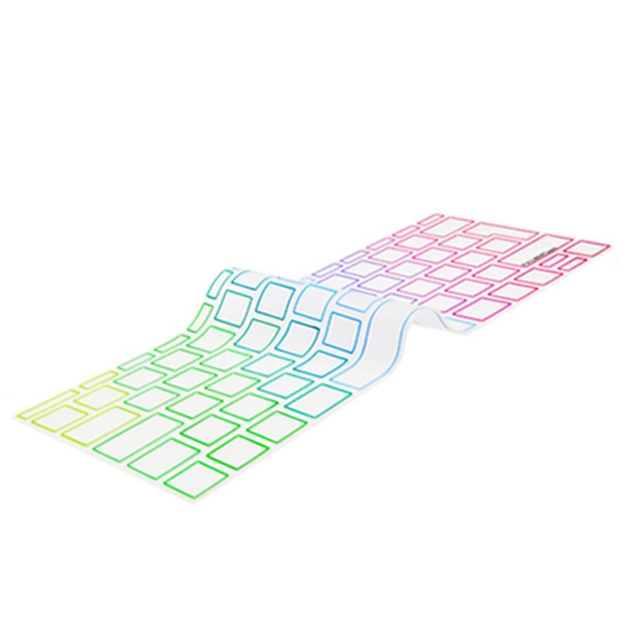 Philbert MacBook Pro 13" (2017) / 12" (2015 - 2019) Keyboard Cover m. Europæisk Tastatur - Transparent / Regnbue
