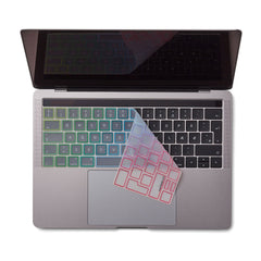 Philbert MacBook Pro Touch Bar 13" / 15" Keyboard Cover m. Dansk Tastatur - Transparent / Rainbow
