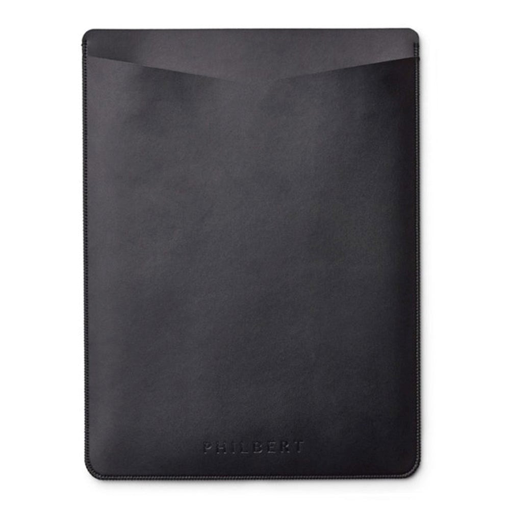 Philbert UltraSlim 13" Vegansk Læder Sleeve m. Strop Til MacBook / Laptop (31,0 x 22,5 x 2 cm) - Sort