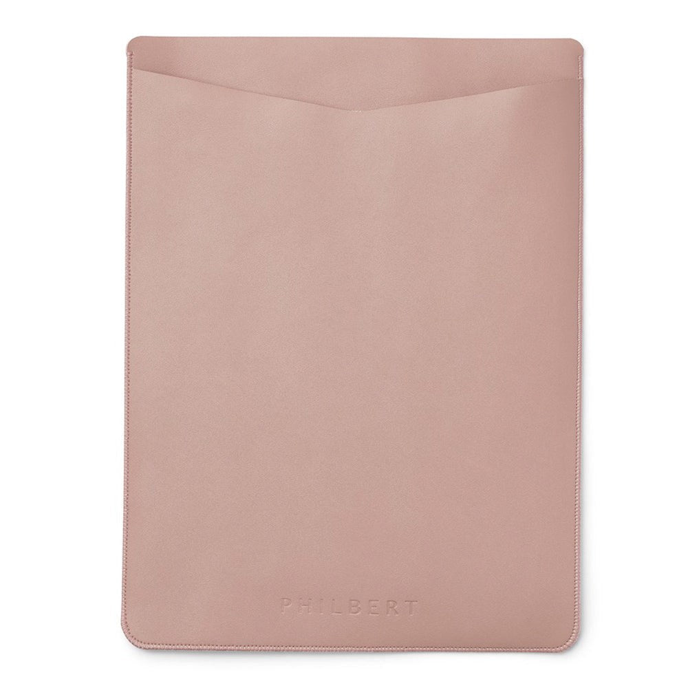 Philbert UltraSlim 13" Vegansk Læder Sleeve m. Strop Til MacBook / Laptop (31,0 x 22,5 x 2 cm) - Lyserød
