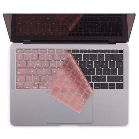 Philbert MacBook Air 13" (2018-2019) Keyboard Cover m. Dansk Tastatur - Lyserød