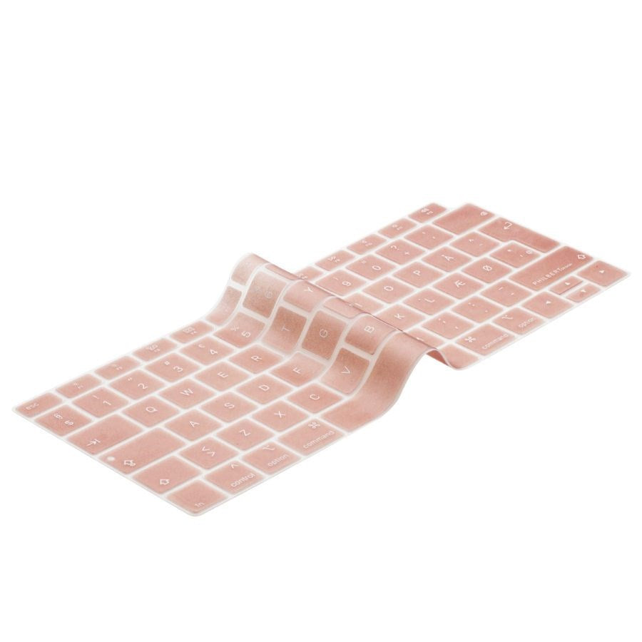 Philbert MacBook Air 13" (2018-2019) Keyboard Cover m. Dansk Tastatur - Lyserød