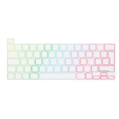 Philbert MacBook Pro 13" TB (2022 / 2020) / 16" TB (2019) Keyboard Cover m. Europæisk Tastatur - Transparent / Regnbue