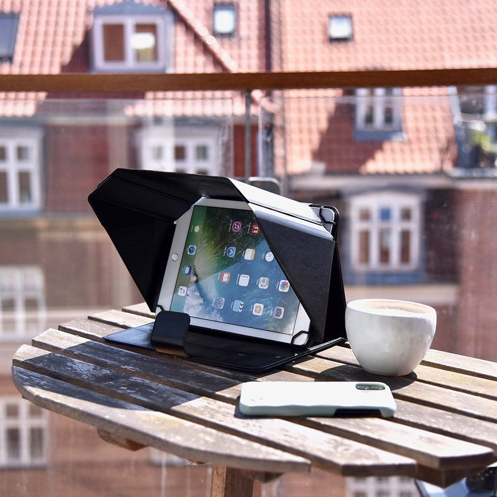 Universal Philbert Cover m. Solafskærmning & Integreret Privacy 9,7"-11" - Sort