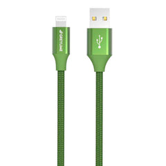 GreyLime Braided USB-A til Lightning Kabel 2 m. - Grøn