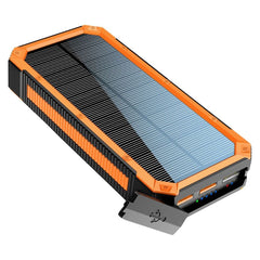 Lippa Solcelle PowerBank 20.000 mAh 20W 1 x USB-C & 3 x USB-A - Sort / Orange - (DEMO)