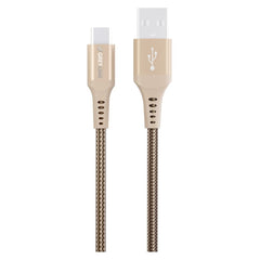 GreyLime 15W Braided USB-A til USB-C Kabel 50 cm. - Beige