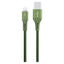 GreyLime 12W Braided USB-A til Lightning Kabel 50 cm. - Grøn