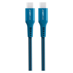 GreyLime 60W Braided USB-C til USB-C Kabel 50 cm. - Blå