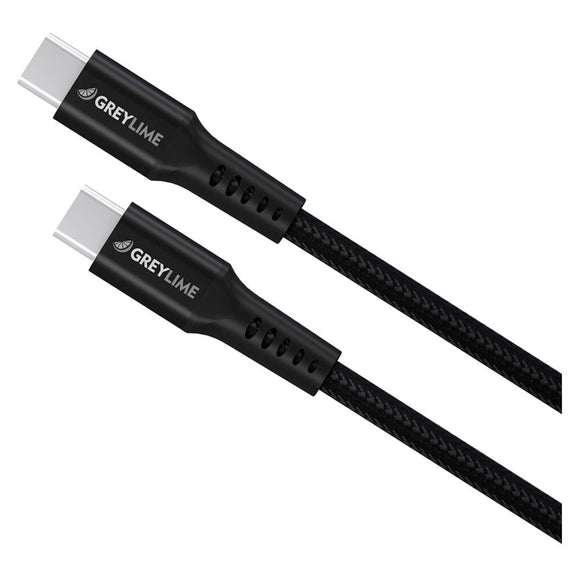 GreyLime 60W Braided USB-C til USB-C Kabel 50 cm. - Sort