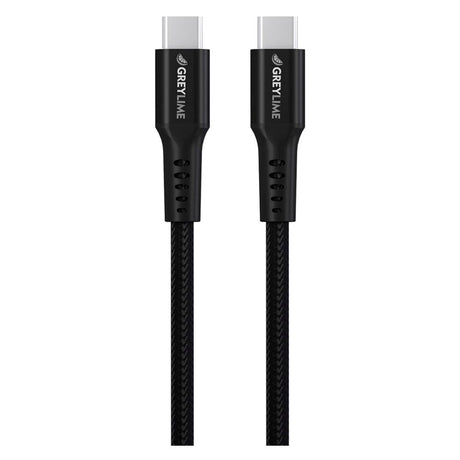 GreyLime 60W Braided USB-C til USB-C Kabel 50 cm. - Sort