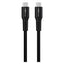GreyLime 60W Braided USB-C til USB-C Kabel 50 cm. - Sort