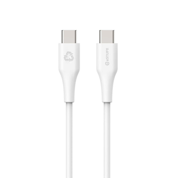eSTUFF INFINITE USB-C til USB-C Kabel 60W 3 m - 100% Genbrugsplastik - Hvid