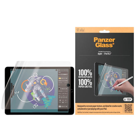 Apple iPad 10.2" (2021/2020/2019) PanzerGlass Graphicpaper Ultra-Wide Fit Skærmbeskyttelse - Gennemsigtig