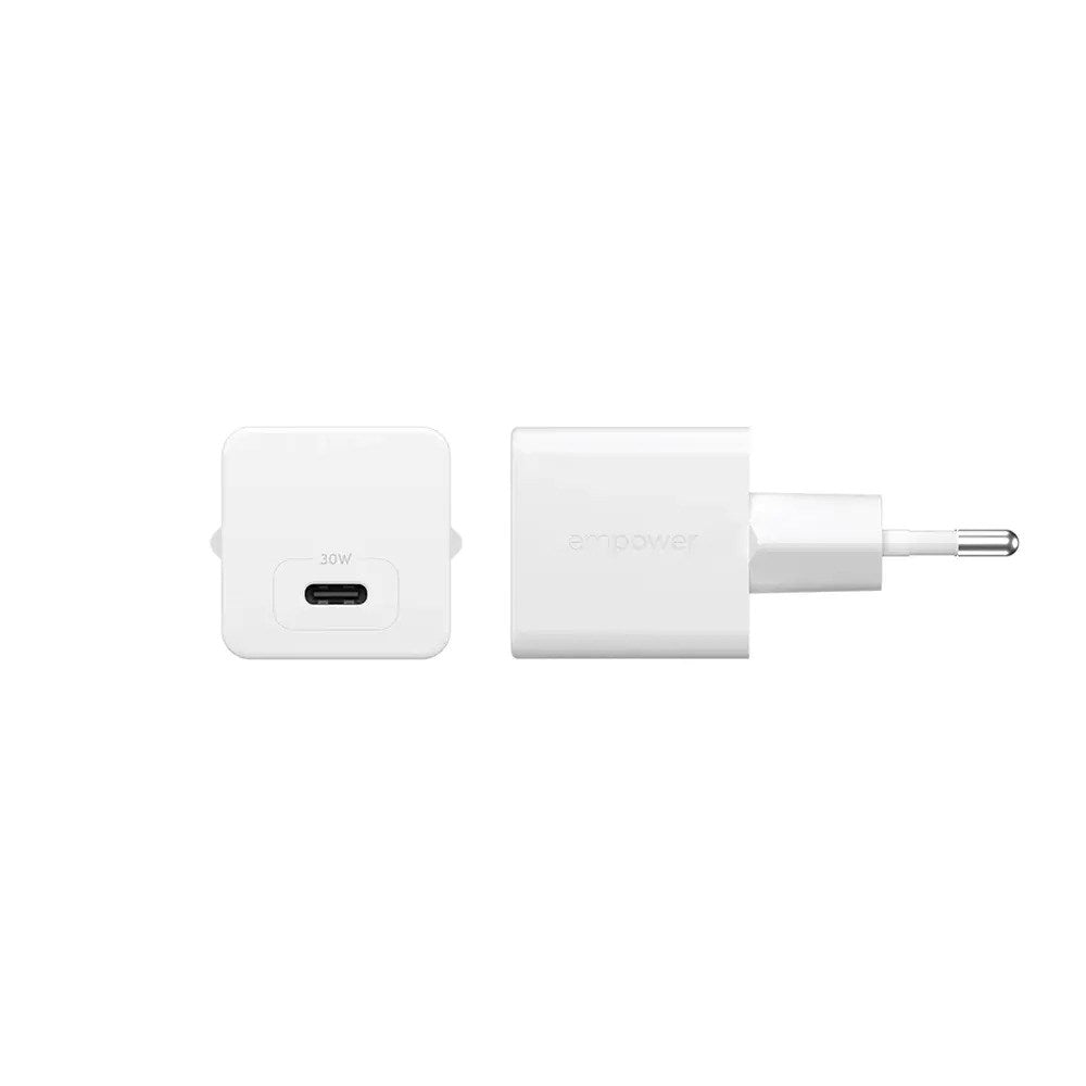 empower by PanzerGlass Turbo 30W Vægoplader m. 1x USB-C - Silver White