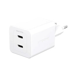empower by PanzerGlass Turbo 45W Vægoplader m. 2x USB-C - Silver White