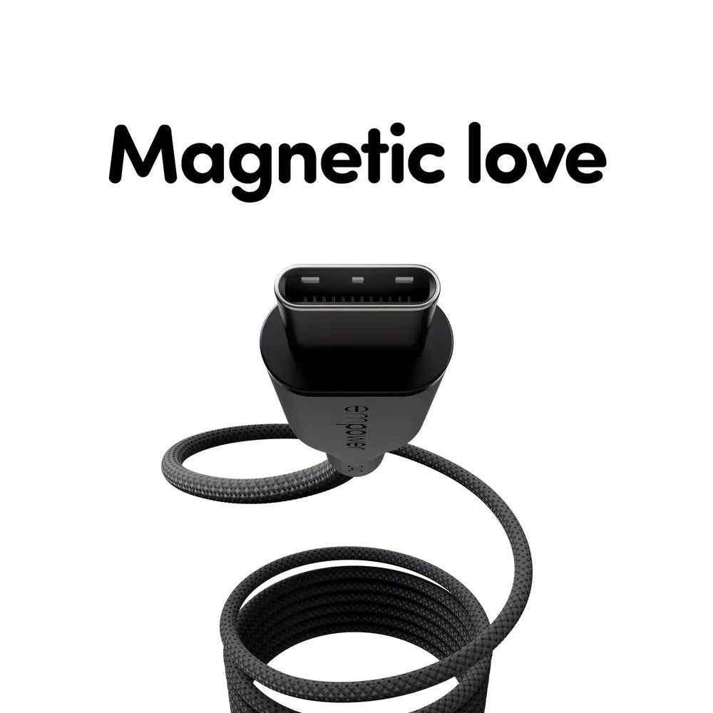 empower by PanzerGlass Magnetic 240W USB-C til USB-C Kabel - 1.5m - Space Black