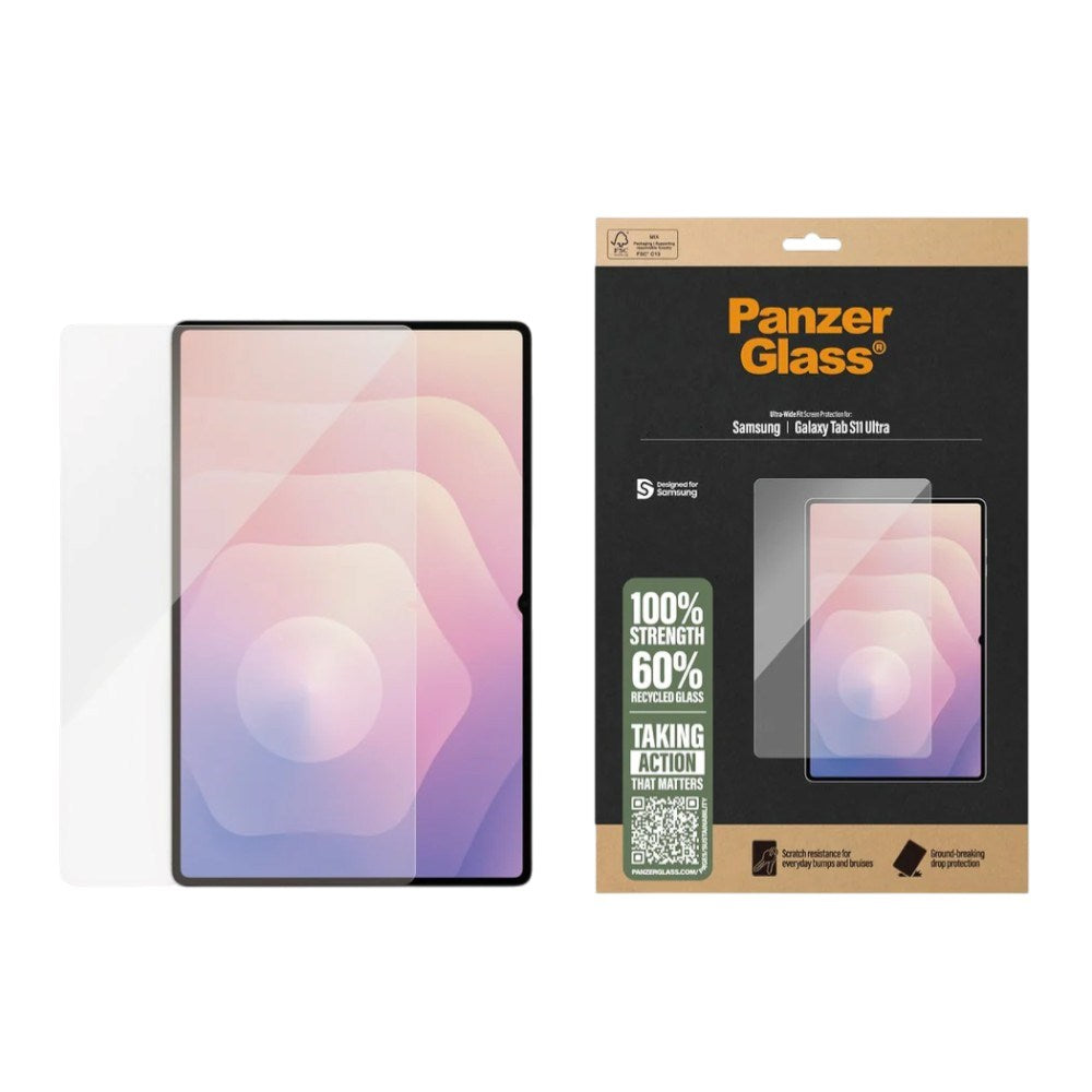 Samsung Galaxy Tab S11 Ultra PanzerGlass Ultra-Wide Fit Skærmbeskyttelse - Gennemsigtig