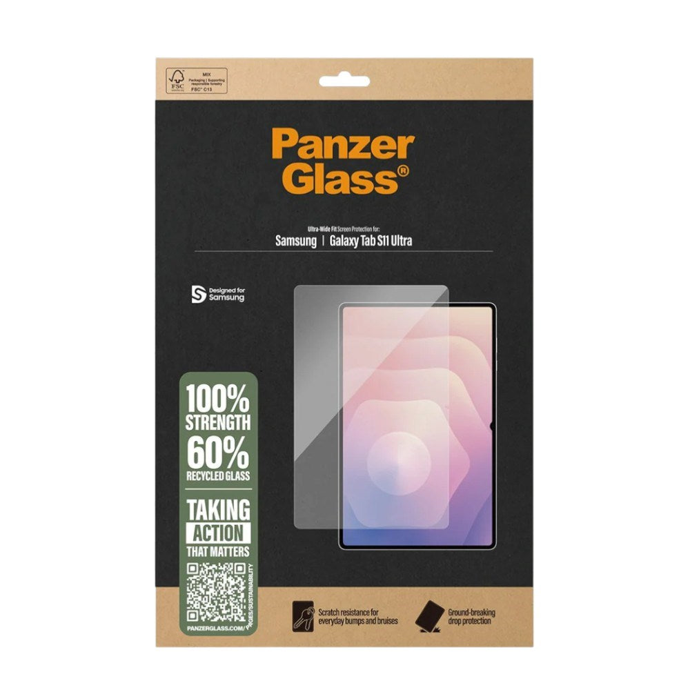 Samsung Galaxy Tab S11 Ultra PanzerGlass Ultra-Wide Fit Skærmbeskyttelse - Gennemsigtig