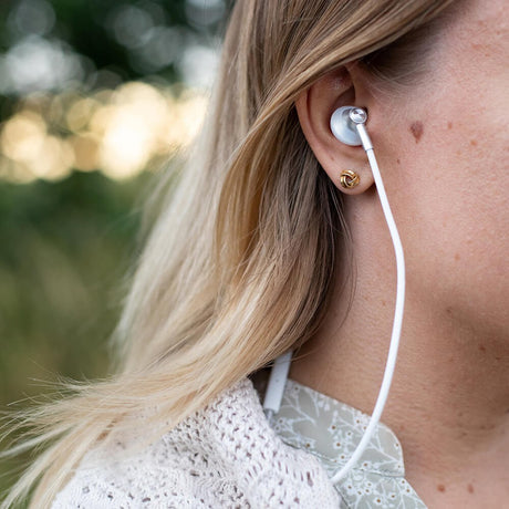 RadiCover Strålingsbeskyttet In-Ear Headset - Hvid / Sølv