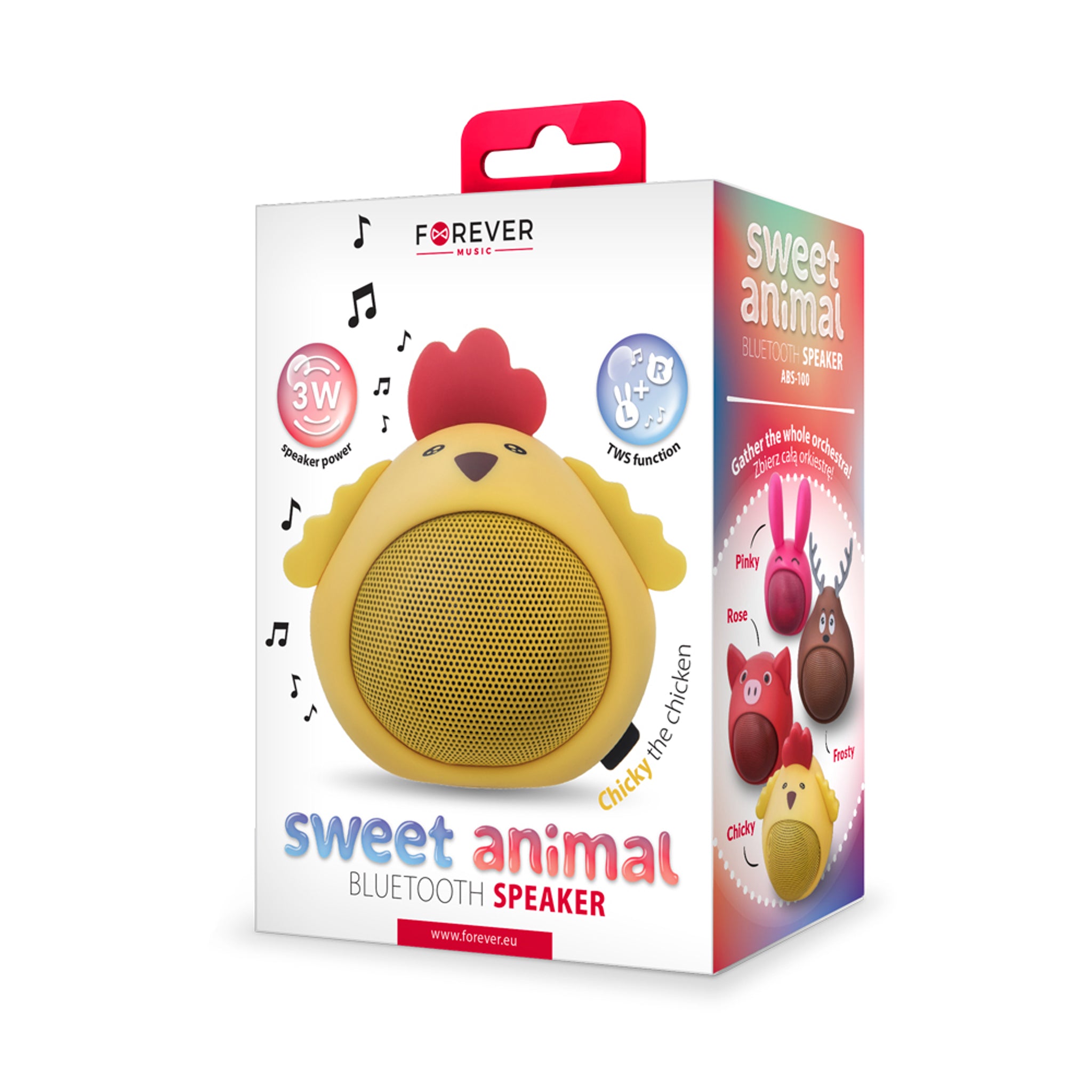 Forever Animal Bluetooth Højttaler - Gul Kylling