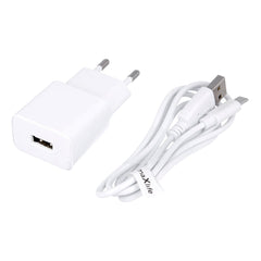 Maxlife 10,5W Vægoplader m. USB-A & Ledning USB-C - Hvid