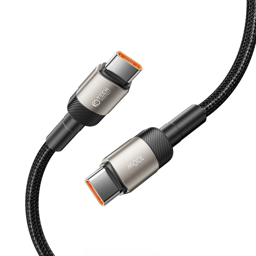 Tech-Protect Ultraboost Evo PD 100W/5A USB-C til USB-C Kabel 1m - Titanium
