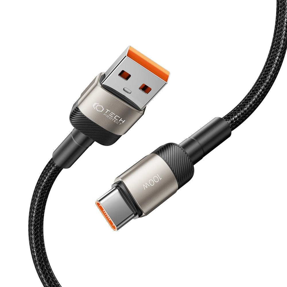 Tech-Protect Ultraboost Evo 100W/5A USB-A til USB-C Kabel 2m - Titanium