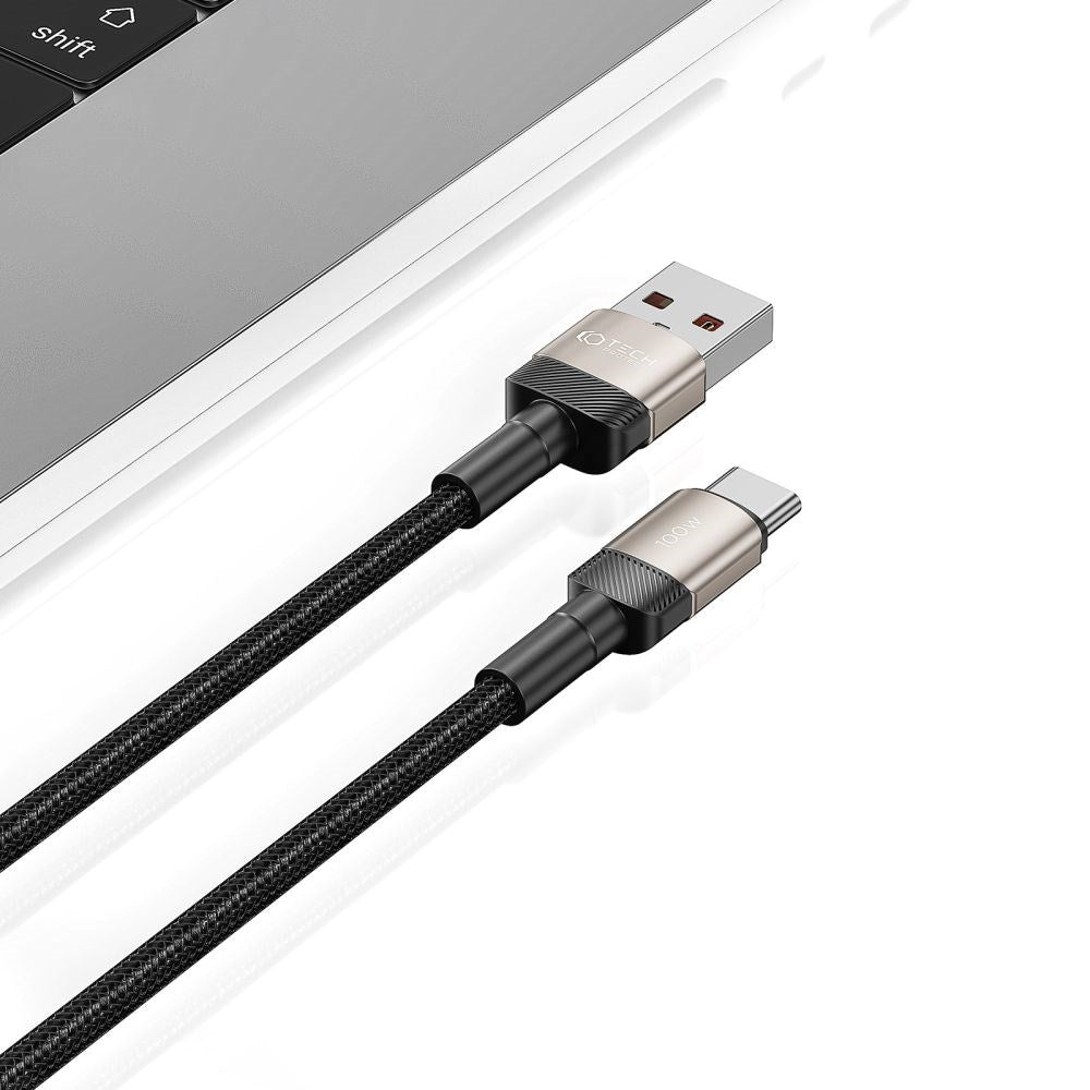 Tech-Protect Ultraboost Evo 100W/5A USB-A til USB-C Kabel 1m - Titanium