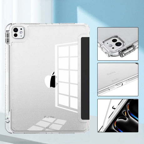 iPad Pro 11" (2025 / 2024) Tech-Protect SC Hybrid Cover m. Apple Pencil Holder - Sort / Gennemsigtig