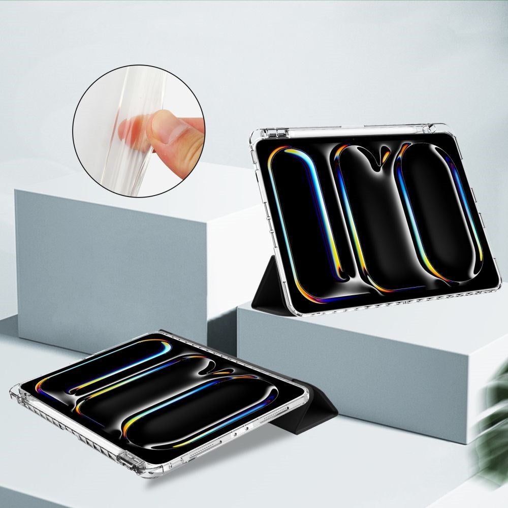 iPad Pro 11" (2025 / 2024) Tech-Protect SC Hybrid Cover m. Apple Pencil Holder - Sort / Gennemsigtig