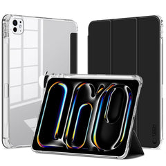 iPad Pro 13" (2025 / 2024) Tech-Protect SC Hybrid Cover m. Apple Pencil Holder - Sort / Gennemsigtig