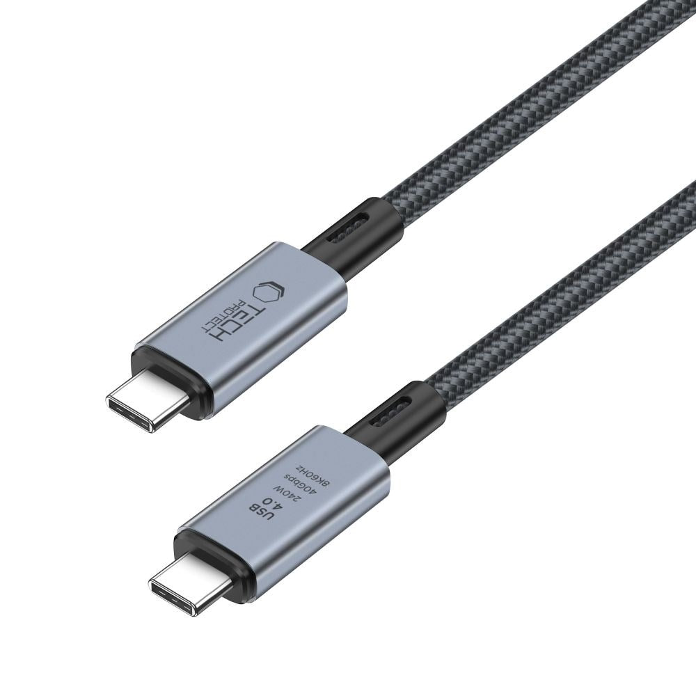 Tech-Protect Ultraboost 8K 40GBPS / PD 240W USB-C til USB-C Kabel 1m - Sort