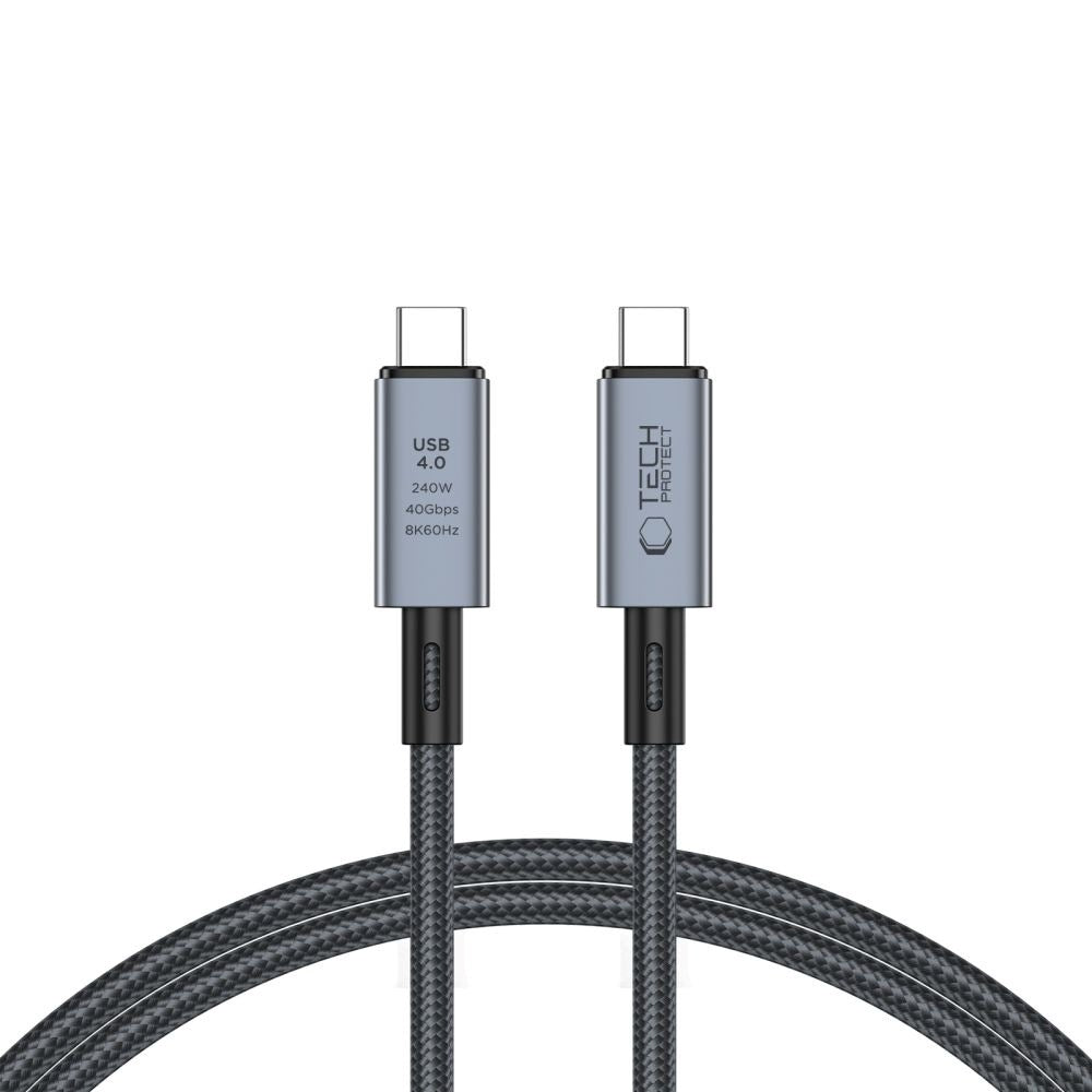 Tech-Protect Ultraboost 8K 40GBPS / PD 240W USB-C til USB-C Kabel 1m - Sort