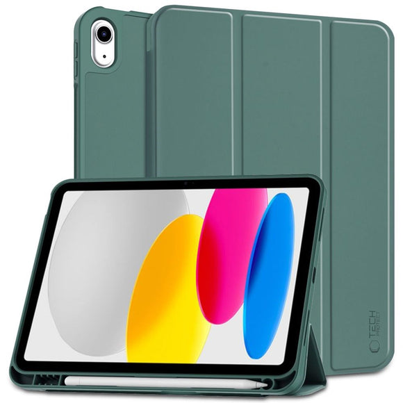 iPad 11" (2025) / iPad 10.9" (2024/2022) Tech-Protect SC Cover m. Apple Pencil Holder - Mørkegrøn