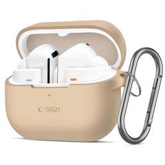 Samsung Galaxy Buds 3 / 3 Pro Tech-Protect Silicone Hook Cover m Karabinhage - Beige