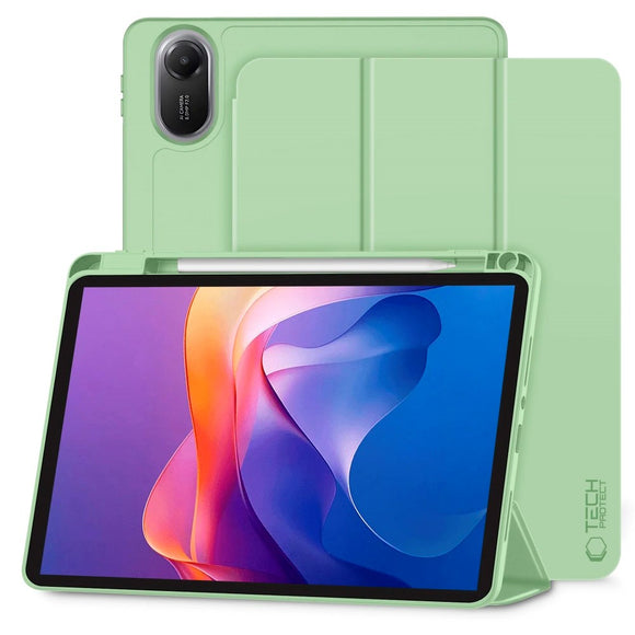 Xiaomi Redmi Pad 2 Tech-Protect SmartCase Flip Cover m. Pen Holder - Grøn