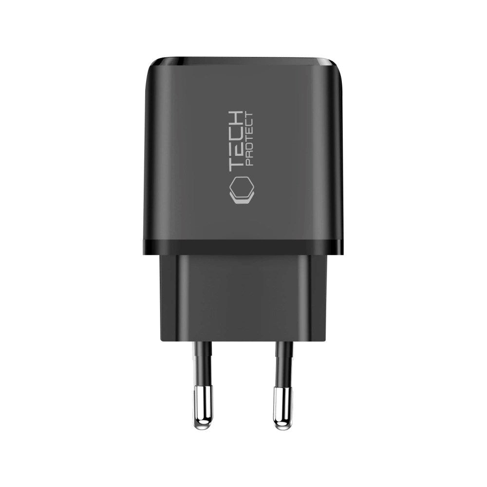 Tech-Protect NCA30 Vægoplader m. 30W - 1 x USB-A & 1 x USB-C - Sort