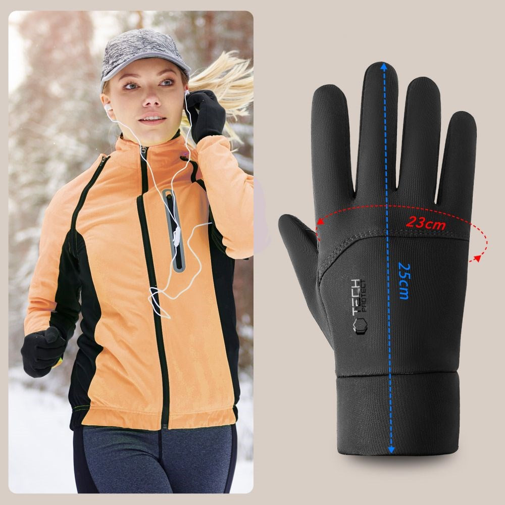 Tech-Protect Touch Screen Handsker - Størrelse L (25 x 23 cm) - Sort