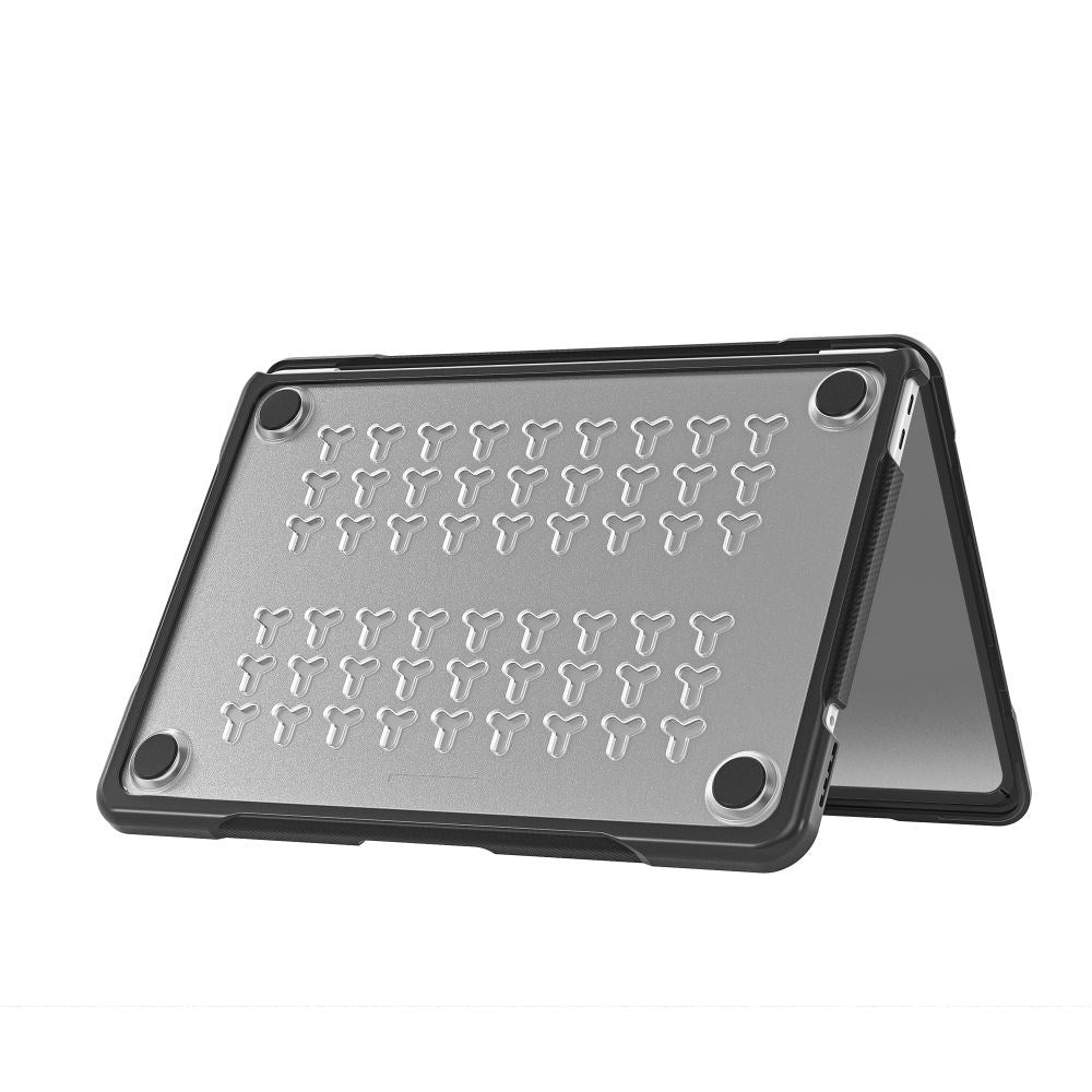 MacBook Neo 13 A18 Pro (2026) Tech-Protect Velar Hybrid Cover - Gennemsigtig / Sort