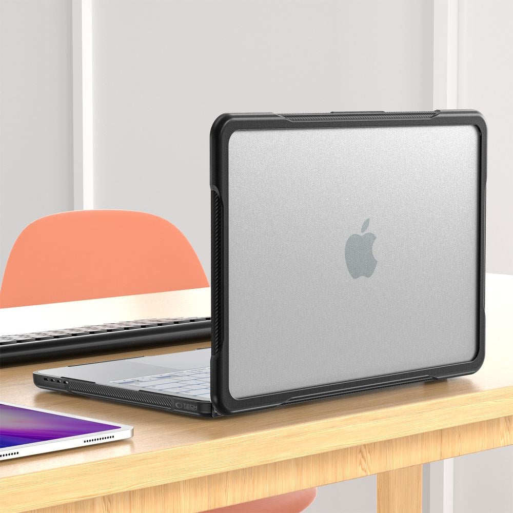 MacBook Neo 13 A18 Pro (2026) Tech-Protect Velar Hybrid Cover - Gennemsigtig / Sort