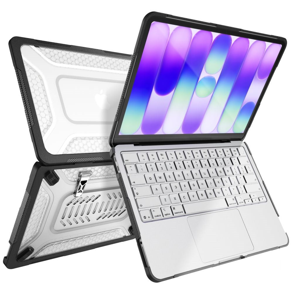 MacBook Neo 13 A18 (2026) Tech-Protect Kevlar Pro Cover - Sort / Gennemsigtig